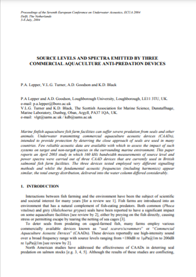 Source levels and spectra emitted by three commercial aquaculture anti-predation devices (PDF)