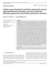 Habitat usage of Daubenton’s bat (Myotis daubentonii), common pipistrelle (Pipistrellus pipistrellus), and soprano pipistrelle (Pipistrellus pygmaeus) in a North Wales upland river catchment (PDF)